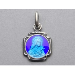 St Therese, Enamel Medal.